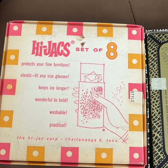 MCM Vintage NWT ~ 2 sets of Hi-JAC Coastet Classics, Terri-knit coasters